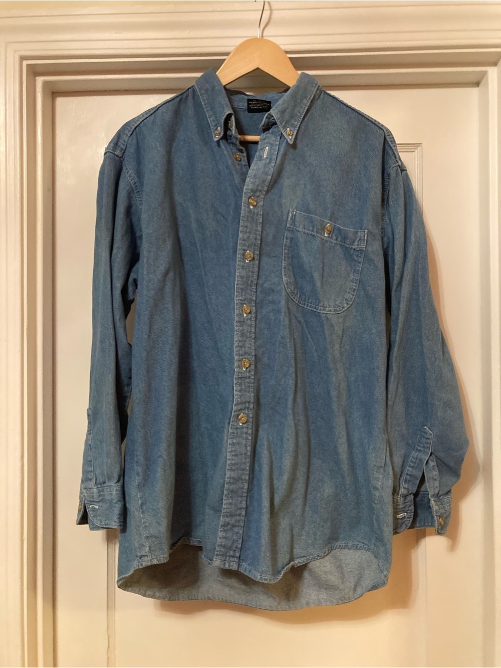 Three Rivers Light Blue Denim Button-Down Shirt